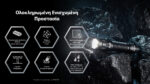 Φακός Led Χειρός P27iX Tactical Επαναφορτιζόμενος 5000 Lumens με Εμβέλεια 330m, 4 Led UHi 20 MAX, USB-C και Αδιαβροχοποίηση IP68, Μαύρος – Nitecore - Image 13
