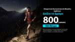 Φακός Led Κεφαλής UT27 MB MCT Επαναφορτιζόμενος 800 Lumens με Κόκκινο Φως 150 Lumens για Τρέξιμο Βουνού – Nitecore - Image 14