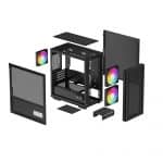 Κουτί Υπολογιστή Micro Tower Gaming με Ψηφιακή Οθόνη και ARGB Ανεμιστήρες CH360 DIGITAL R-CH360-BKAPE3D-G-1 DEEPCOOL - Image 13