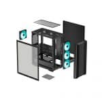 Gaming Midi Tower Κουτί Υπολογιστή ATX με Tempered Glass και 4 LED Ανεμιστήρες CC560 V2 DEEPCOOL - Image 12