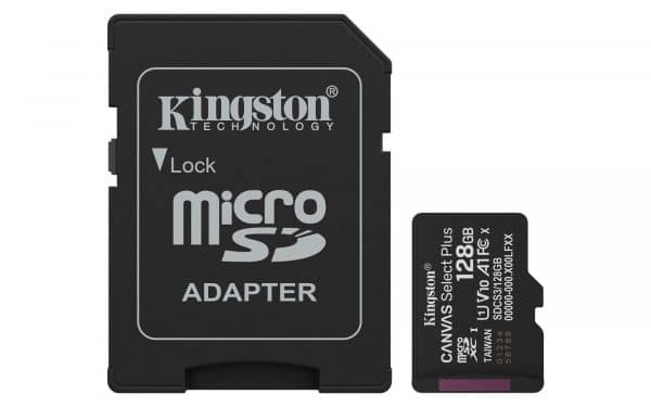 Κάρτα Μνήμης microSDXC 128GB UHS-I Class 10 A1 Canvas Select Plus SDCS3/128GB KINGSTON