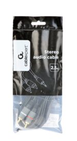 Καλώδιο Ήχου 3,5 mm σε 2 x RCA, 2,5 m CCA-352-2.5M GEMBIRD - Image 3