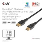 Καλώδιο DisplayPort 2.1 2 m 8K240Hz CAC-1094 CLUB3D - Image 6