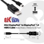 Καλώδιο Mini DisplayPort σε DisplayPort 1.4 HBR3 8K 2 m CAC-1115 CLUB3D - Image 3