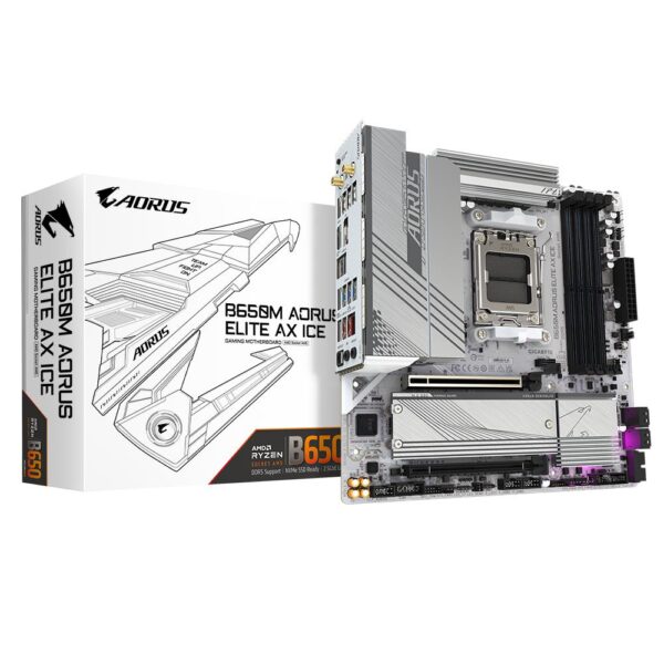 Μητρική Κάρτα micro ATX AMD B650 DDR5 Wi-Fi 6E B650M A ELITE AX ICE 1.1 GIGABYTE