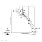 Βάση Γραφείου για Curved Οθόνη έως 49" και 18 kg NM-D775WHITEPLUS NEOMOUNTS - Image 15