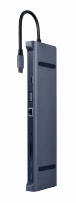 Hub USB-C 10 σε 1 με HDMI 4K, Gigabit LAN και PD 87W A-CM-COMBO10-01 GEMBIRD - Image 2