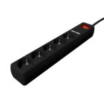 Πολύπριζο 5 Θέσεων με 2 Θύρες USB-A και Καλώδιο 1,5 m SPG5-U2-5-02 GEMBIRD