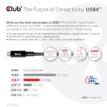 Καλώδιο USB4 Gen 2x2 USB-C 20Gbps 240W 2m CAC-1575 CLUB3D - Image 9