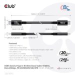 Καλώδιο USB4 Gen 2x2 USB-C 20Gbps 240W 2m CAC-1575 CLUB3D - Image 7