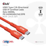 Καλώδιο USB-C σε USB-C 2 m, USB PD έως 240 W CAC-1573 CLUB3D - Image 7