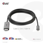 Ενεργό Καλώδιο USB-C σε HDMI 4K120Hz, 8K60Hz, 3 m CAC-1587 CLUB3D - Image 8