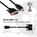 Καλώδιο DVI Dual Link σε HDMI 1.4, 2 m, 4K 30Hz CAC-1210 CLUB3D - Image 3