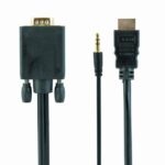 Καλώδιο Μετατροπής HDMI σε VGA με Έξοδο Ήχου 3,5 mm 1,8 m A-HDMI-VGA-03-6 GEMBIRD