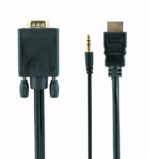 Μετατροπέας HDMI σε VGA με έξοδο ήχου 3,5 mm, 1080p 60 Hz A-HDMI-VGA-03-10 GEMBIRD