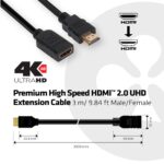 Καλώδιο Επέκτασης HDMI 2.0 3 m CAC-1321 CLUB3D - Image 4