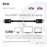 Καλώδιο HDMI 2.1 5 m 48 Gbit/s CAC-1375 CLUB3D - Image 7