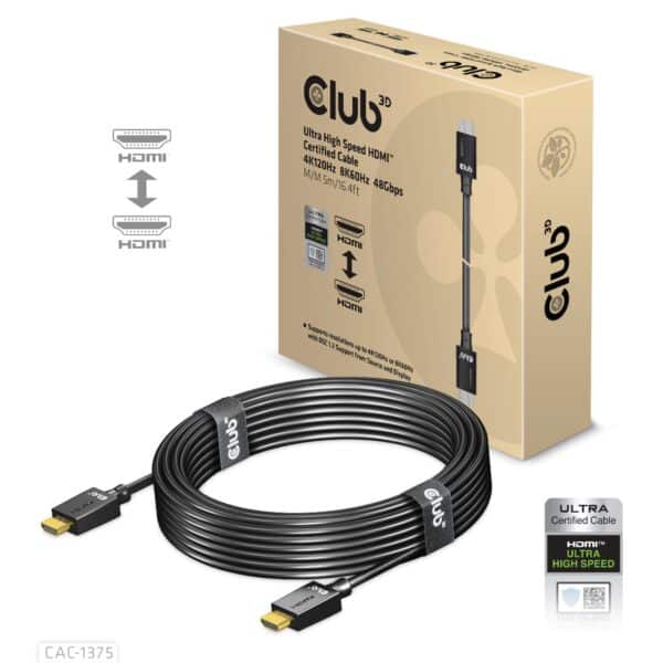 Καλώδιο HDMI 2.1 5 m 48 Gbit/s CAC-1375 CLUB3D