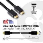 Καλώδιο HDMI 2.1 Ultra High Speed 2 m 48 Gbit/s CAC-1372 CLUB3D - Image 4