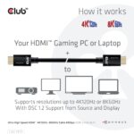 Καλώδιο HDMI 2.1 Ultra High Speed 2 m 48 Gbit/s CAC-1372 CLUB3D - Image 8