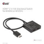 Διπλής κατεύθυνσης διακόπτης HDMI 2 σε 1 8K60Hz / 4K120Hz CSV-1384 CLUB3D - Image 11