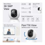 Εσωτερική Wi-Fi Κάμερα Ασφαλείας 3K 5MP με Pan/Tilt Tapo C230 TP-LINK - Image 3