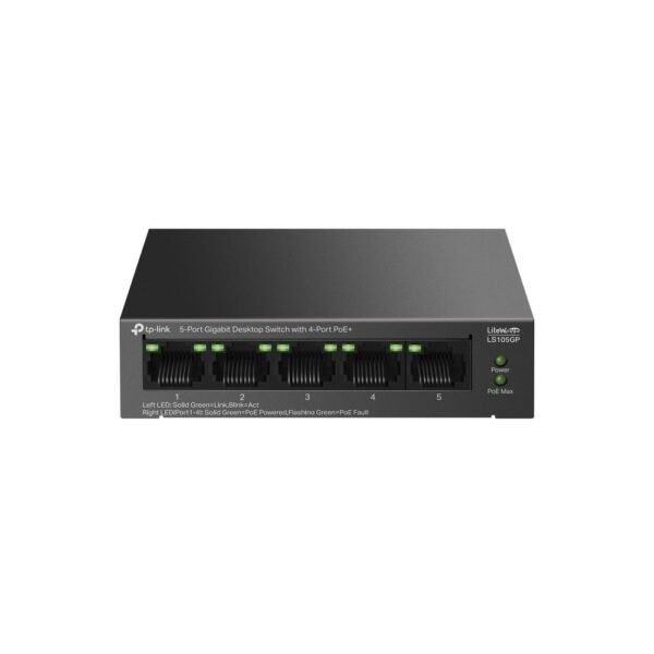 Switch PoE+ 5 θυρών Gigabit 65W LS105GP TP-LINK