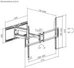 Βάση Τηλεόρασης Τοίχου για Οθόνες 50"–105" έως 75 kg WM-105ST-01 GEMBIRD - Image 5