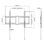 Επιτοίχια Βάση Τηλεόρασης 37–80" έως 70 kg VESA 600 × 400 mm WM-80F-01 GEMBIRD