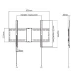 Επιτοίχια Βάση Τηλεόρασης 37–80" έως 70 kg VESA 600 × 400 mm WM-80F-01 GEMBIRD