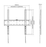 Βάση Τοίχου για Τηλεόραση 32–55" VESA έως 400 × 400 mm WM-55F-02 GEMBIRD - Image 2