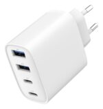 Φορτιστής USB 4 Θυρών GaN 40W με USB-C PD και Quick Charge 3.0 TA-UC-2A2C-PD40-01-W GEMBIRD - Image 2
