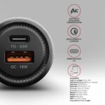 Φορτιστής Αυτοκινήτου USB-C και USB-A 48W PD 3.0 και Quick Charge 4+ PWC-PQ48 AXAGON - Image 4