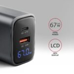 Φορτιστής Τοίχου GaN USB-C και USB-A 67W PD 3.0 ACU-PQ67D AXAGON - Image 2