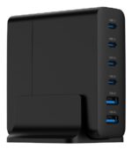 Φορτιστής USB 6 Θυρών 75W GaN PD και QC 3.0 TA-UC-2A4C-PD75-01-BK GEMBIRD
