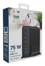 Φορτιστής USB 6 Θυρών 75W GaN PD και QC 3.0 TA-UC-2A4C-PD75-01-BK GEMBIRD - Image 6