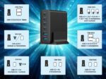 Φορτιστής USB 6 Θυρών 75W GaN PD και QC 3.0 TA-UC-2A4C-PD75-01-BK GEMBIRD - Image 5