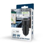 Φορτιστής Αυτοκινήτου USB-C και USB-A 20W PD και Quick Charge 3.0 TA-UC-A2PDQC20-CAR-01 GEMBIRD - Image 5