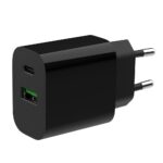 Φορτιστής USB-C και USB-A 20W PD και Quick Charge 3.0 TA-UC-PDQC20-01-BK GEMBIRD