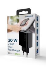 Φορτιστής USB-C και USB-A 20W PD και Quick Charge 3.0 TA-UC-PDQC20-01-BK GEMBIRD - Image 5