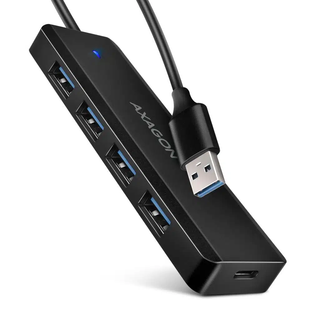 elko-52353-e8417b7f78fe USB Hub 4 Θυρών USB-A 5Gbps με Είσοδο Τροφοδοσίας USB-C HUE-C1A AXAGON - Image 1