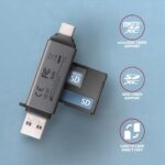 Αναγνώστης Καρτών Μνήμης USB-C και USB-A 5Gbps CRE-DAC AXAGON - Image 3