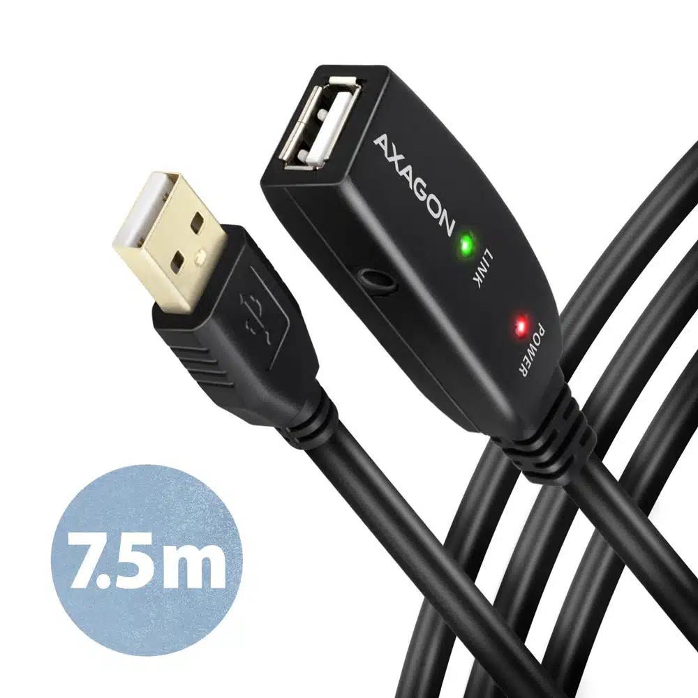 elko-52594-24436c68461b Ενεργό Καλώδιο Επέκτασης USB 2.0 A αρσενικό σε A θηλυκό 7,5 m ADR-207 AXAGON - Image 1