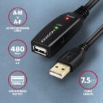 Ενεργό Καλώδιο Επέκτασης USB 2.0 A αρσενικό σε A θηλυκό 7,5 m ADR-207 AXAGON - Image 2