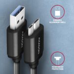 Καλώδιο USB-A σε Micro-USB B 3.2 Gen 1 1 m BUMM3-AM10AB AXAGON - Image 3