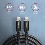 Καλώδιο USB-C σε USB-C 1 m, 60 W PD 3.0 BUCM-CM10AB AXAGON - Image 2