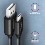 Σπειροειδές Καλώδιο USB-C σε USB-A 60 cm, 3A BUCM-AM10TB AXAGON - Image 3