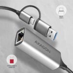 USB-C και USB-A σε Gigabit Ethernet 10/100/1000 Mb/s ADE-TXCA AXAGON - Image 6