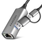 USB-C και USB-A σε Gigabit Ethernet 10/100/1000 Mb/s ADE-TXCA AXAGON