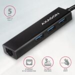 USB-C Hub 3 θυρών USB-A με Gigabit Ethernet HMC-GL3A AXAGON - Image 2